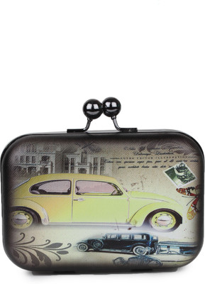 

Amatra Casual Green, Black Clutch, Black;green