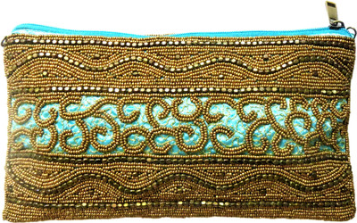 

Kawaii Casual Gold, Blue Clutch, Blue;gold