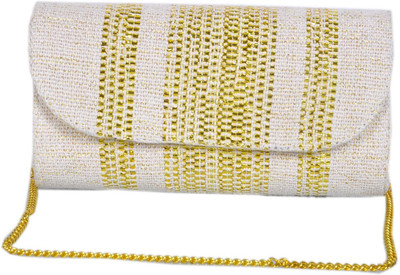 

REZZY Party White, Gold Clutch, Gold;white
