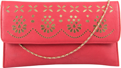 

Contrast Party Red, Gold Clutch, Gold;red