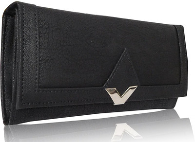 

Samco Fas Girls Black Artificial Leather Wallet(10 Card Slots)