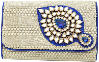 

Craftbazaar Party Blue Clutch
