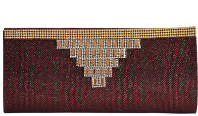 

Groovy Party Maroon Clutch