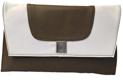 

Balaji Creations Party Grey, Brown Clutch, Brown;grey