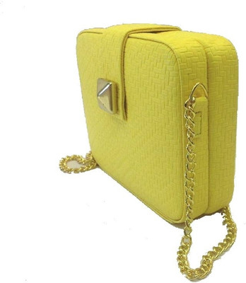 

The Peacock Plum Casual, Party Yellow Clutch