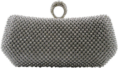 

Indostyle Party Silver Clutch