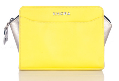 Khiora Casual Yellow, Silver Clutch, Silver;yellow