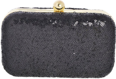 Hepburnette Party Black Clutch