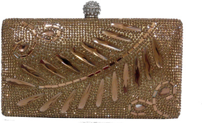 Trellis Party Gold Clutch