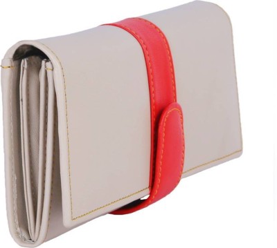 

Anas Casual Beige, Red Clutch