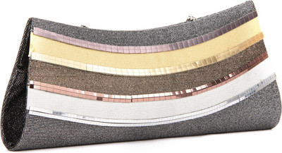 

Swiss Design Party Grey, Gold Clutch, Gold;grey