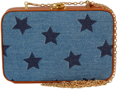 

Pink Cocktail Party Blue Clutch