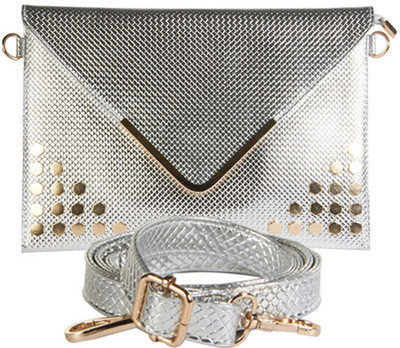 

Young & Forever Casual Silver Clutch