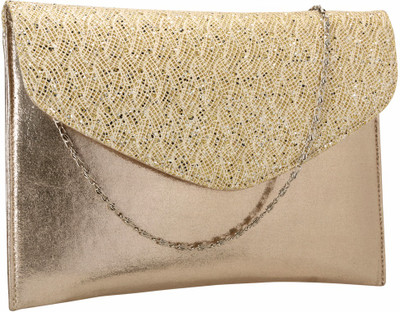 

Contrast Party Gold Clutch