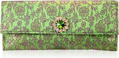 Ahankara Casual Green Clutch