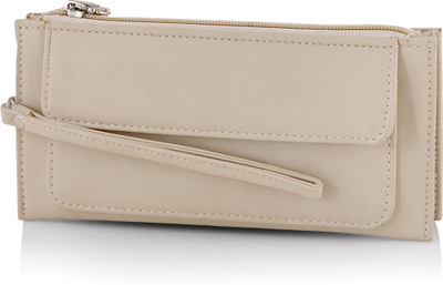 

Butterflies Casual Beige Clutch