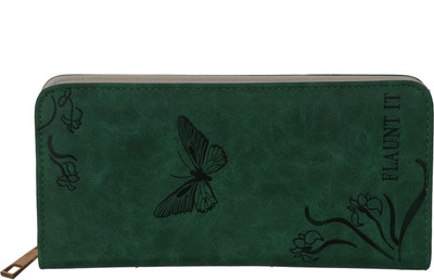 

Diamonds World Casual Green Clutch