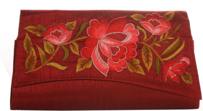 

Soulful Threads Party Red Clutch