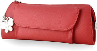 

Butterflies Casual Red Clutch