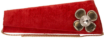 

The Indian Handicraft Store Party Red Clutch