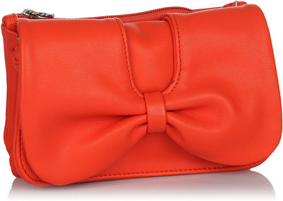 

Butterflies Casual Red Clutch