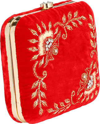 

PASHAN KALA Casual Red Clutch