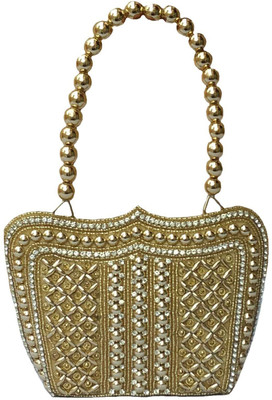 

Goldeno Party Gold Clutch