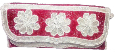 

Craft Benaras Party White, Pink Clutch, Pink;white