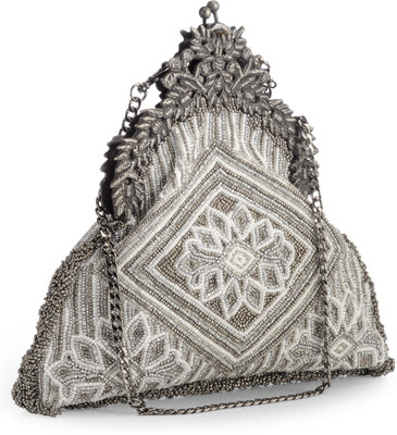 

Jasbir Gill Party Silver Clutch