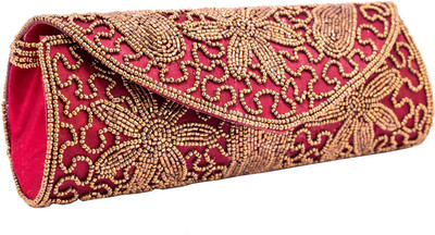 

Kleio Casual, Formal, Party Maroon Clutch