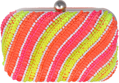 

Posh Casual Orange, Pink Clutch