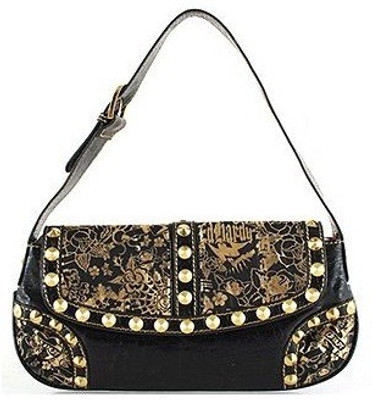 

Christian Audigier Party Black Clutch