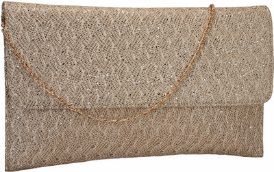 

Contrast Party Gold Clutch