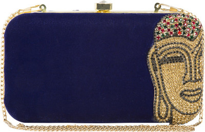 

The Indian Handicraft Store Party Blue Clutch