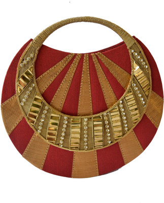 

Mahadev Exports Party Maroon Clutch