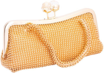 

Kleio Casual Gold Clutch