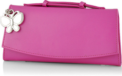 

Butterflies Casual Pink Clutch