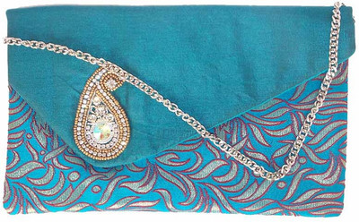 

Himalaya Handicraft Formal Blue Clutch