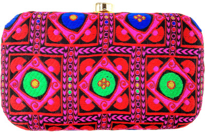 

Anmita Party Pink, Multicolor Clutch, Multicolor;pink