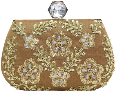 

Bagaholics Party Gold Clutch