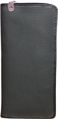 

Style 98 Women Multicolor Genuine Leather Document Holder(16 Card Slots), Black:purple