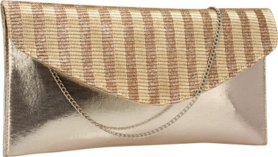 

Contrast Party Gold Clutch
