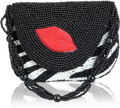 

Ahankara Casual Black, White Clutch