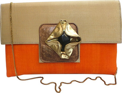 

Bhamini Party Orange Clutch