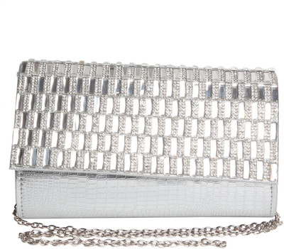

Reedra Party Silver Clutch