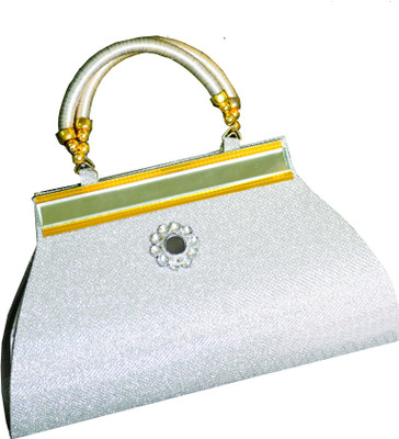 Groovy Casual Silver Clutch