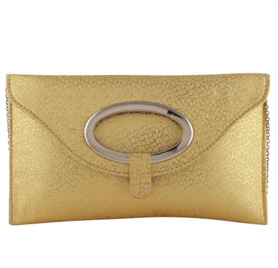 

Pink Rose Party Gold Clutch