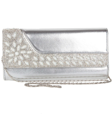 

Reedra Party Silver Clutch
