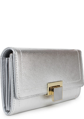 

Amatra Girls Silver Artificial Leather Wallet(8 Card Slots)