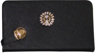 

slunk Casual Black Clutch